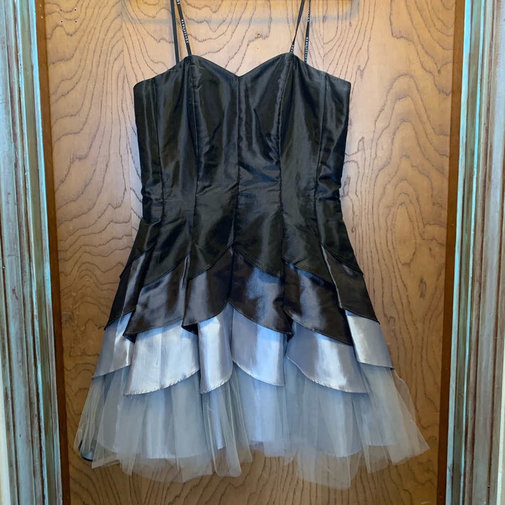 Layered short strapless dress